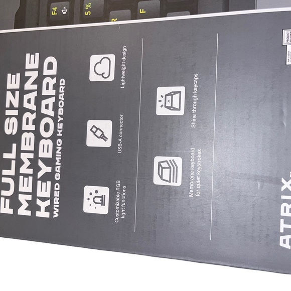 Atrix Membrane Wired Gaming Keyboard with RGB Lighting GameStop Exclusive
Atrix - Picture 5 of 9